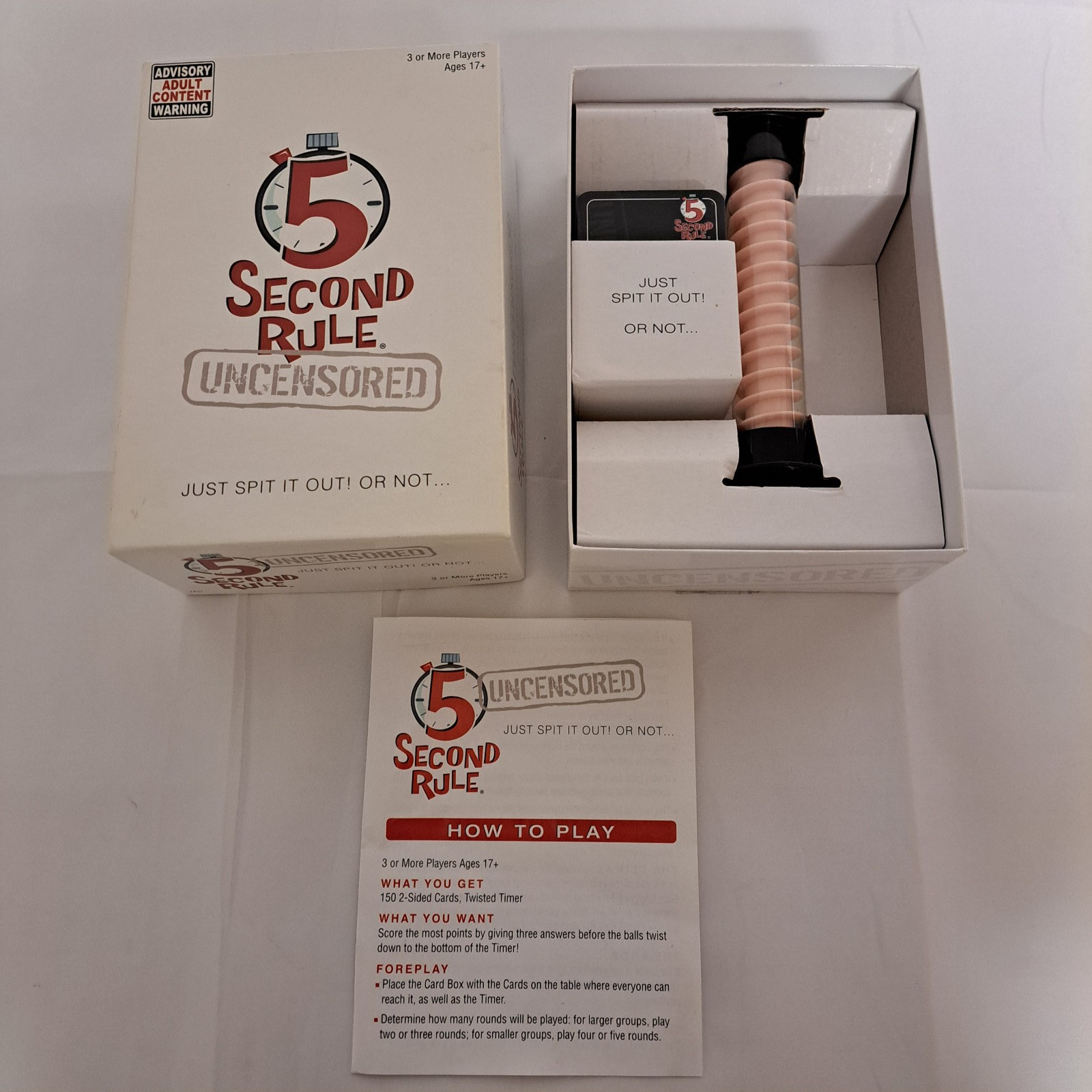 5 Second Rule Uncensored Fun Game Night Adult Questions & Timer 17 yrs +