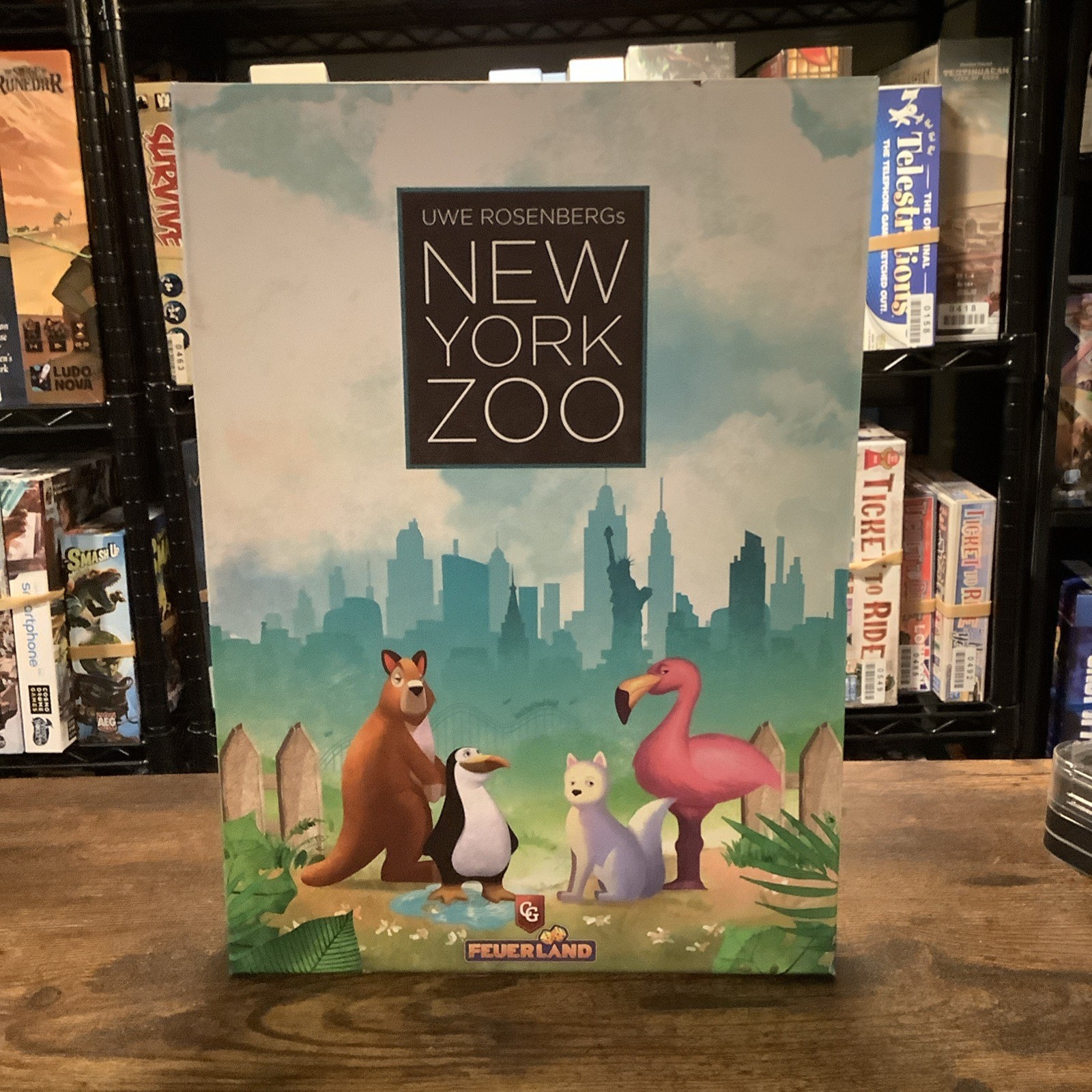 New York Zoo Board Game Compete Strategy Game Capstone Games Uwe Rosenberg