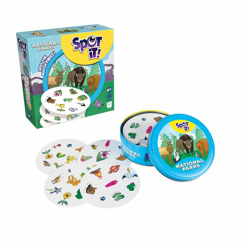 USAopoly Spot It! National Parks Card Game – Fast Matching Game – Ages 6+