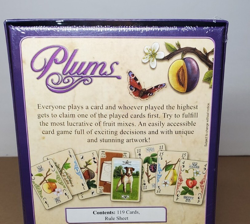 Matthias Cramer Plums Card Game NEW And Sealed 2016 Made By CrashOfGames