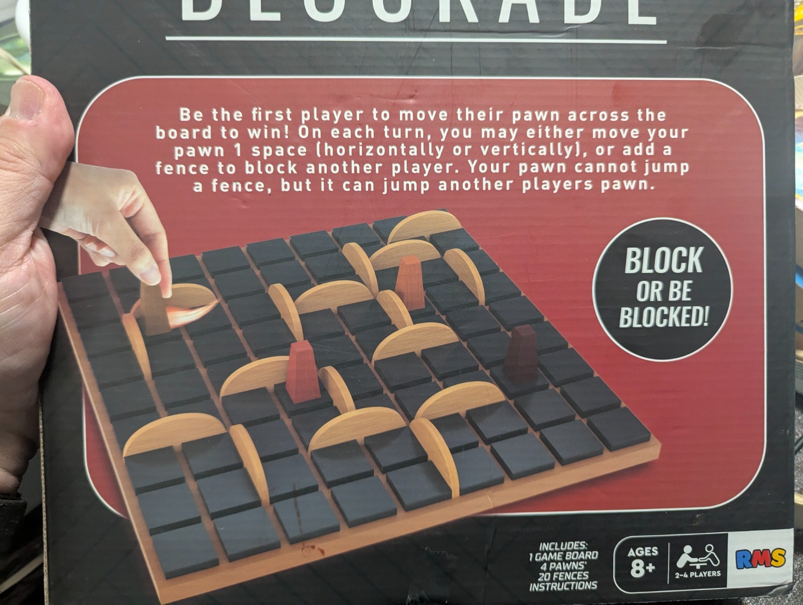 BATTLE BLOCKADE Wooden Abstract Board Game 100% COMPLETE 2024