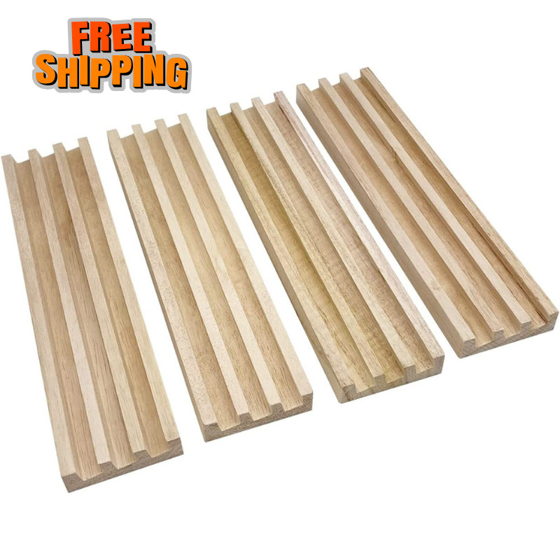 Domino Racks for Mexican Train Dominoes – Wooden Domino Holders Set of 4