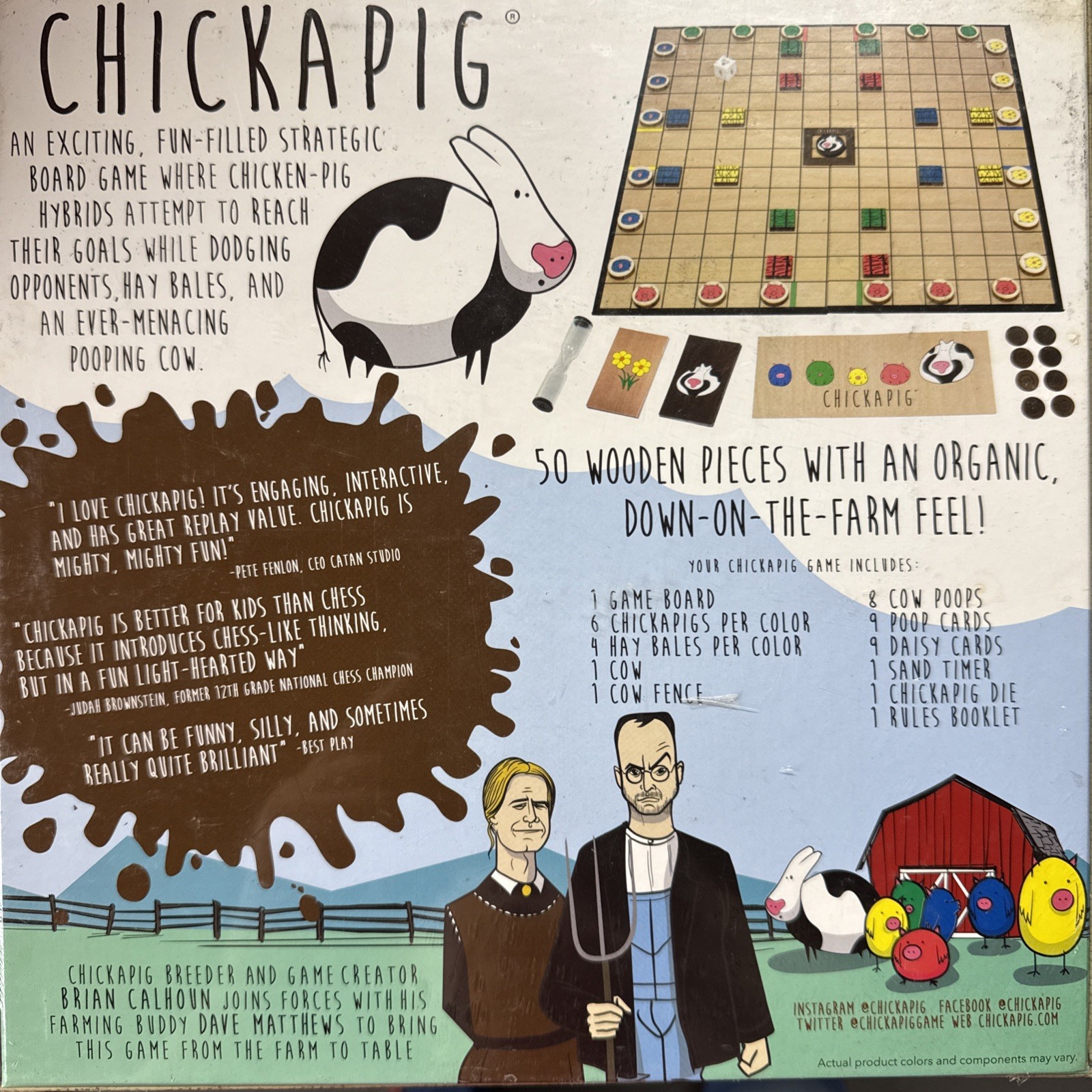 Buffalo Games Chickapig A Farm To Table Game Ages 8+ Family Board Game Sealed