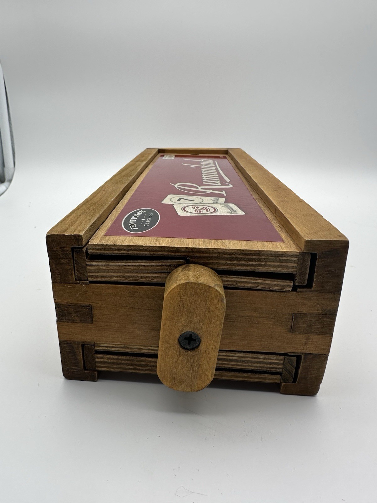 Front Porch Classics ’19 Rummikub Wood Storage Case With Tile Stands – NO TILES
