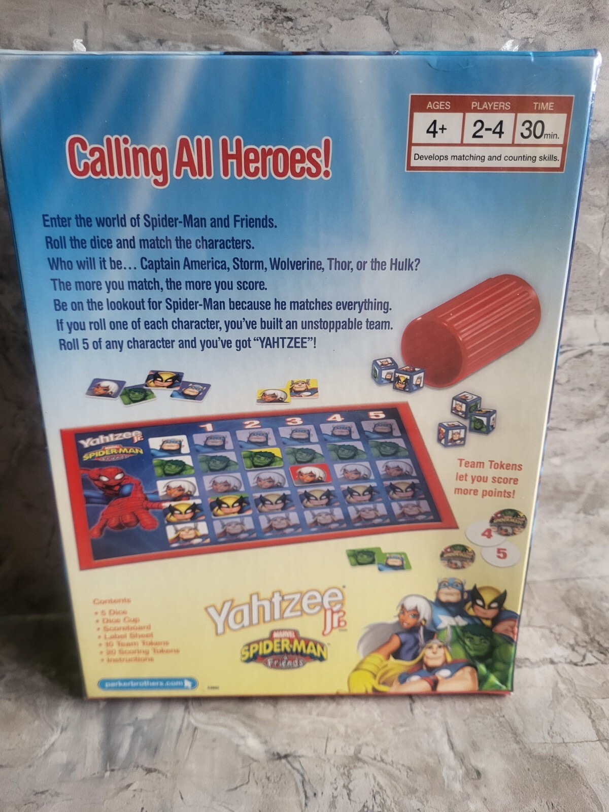 Spider-Man & Friends Yahtzee Jr 2006 board game Hulk & Thor – NEW and Sealed