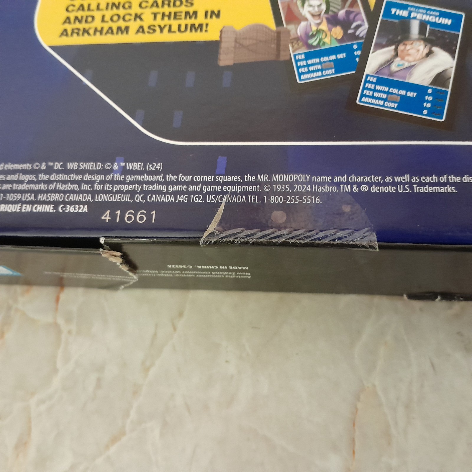 Batman Monopoly DC Comics Sealed Box Damage