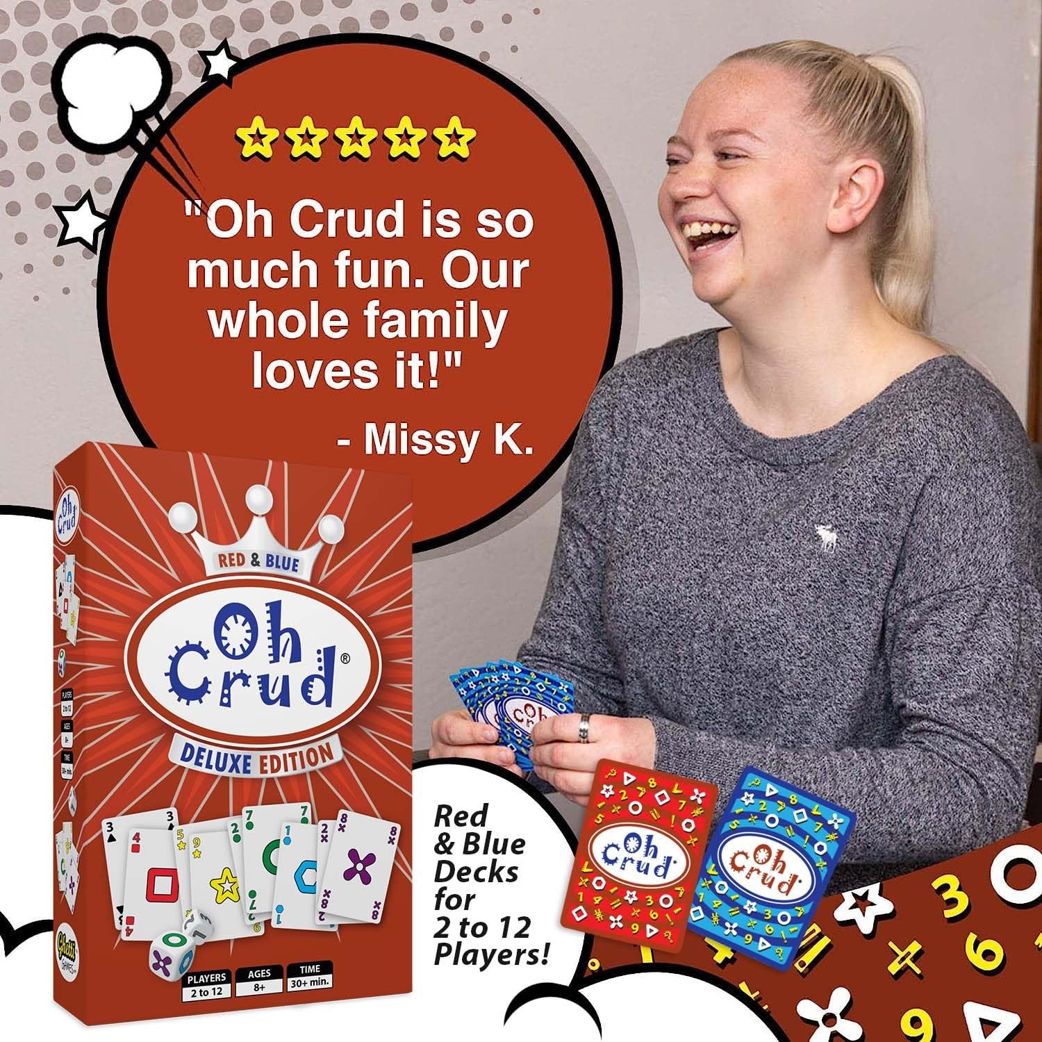 Oh Crud Deluxe Edition: A Trick-Taking Card & Dice Game for Adults & Families…