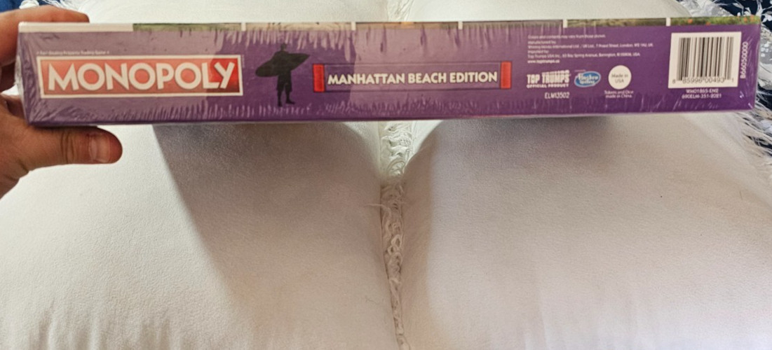 Manhattan Beach Monopoly Board Game Family Game Night Regional Fun NEW Sealed