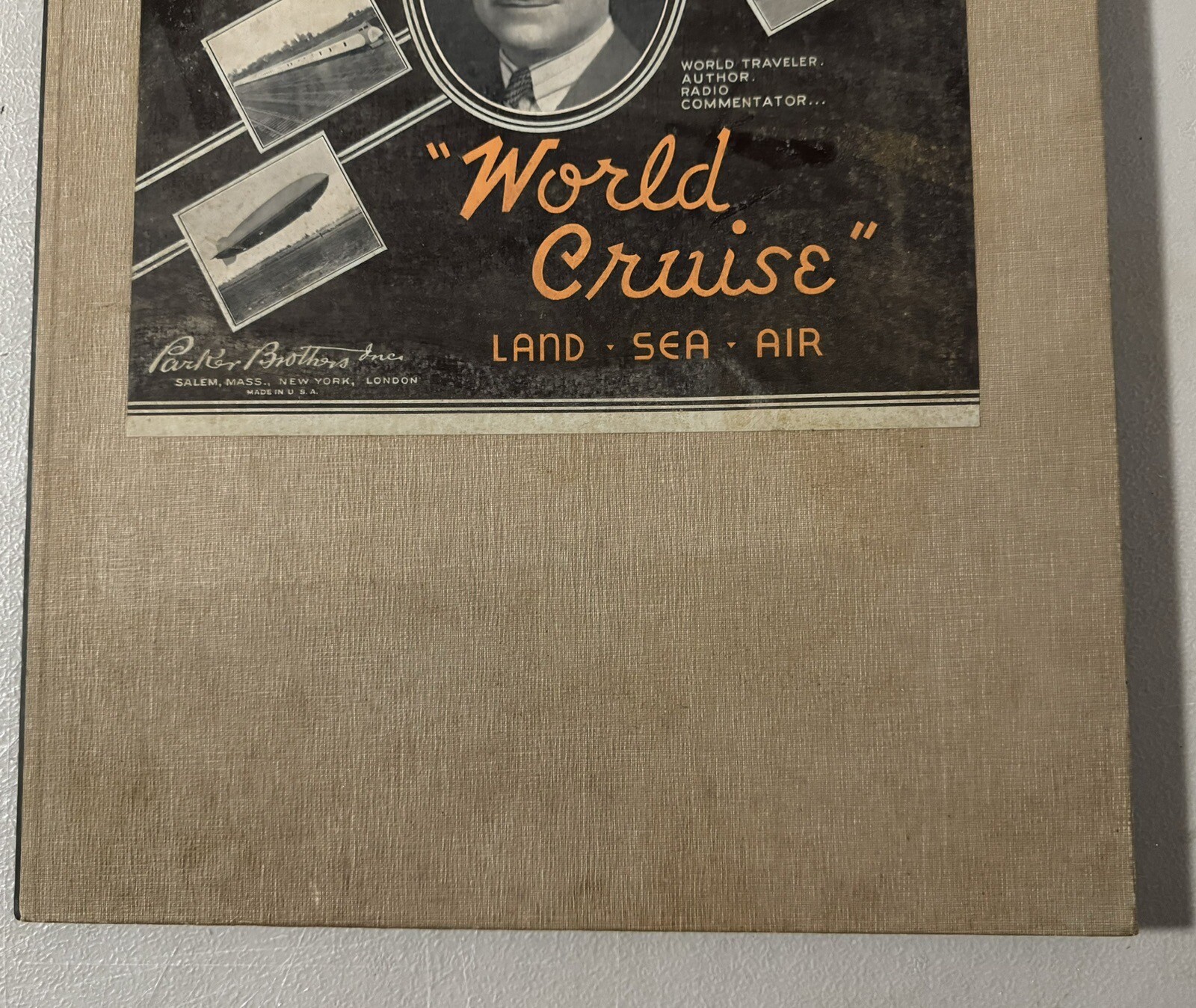 RARE Lowell Thomas Travel Game World Cruise 1937 Parker Bros. GAME BOARD ONLY