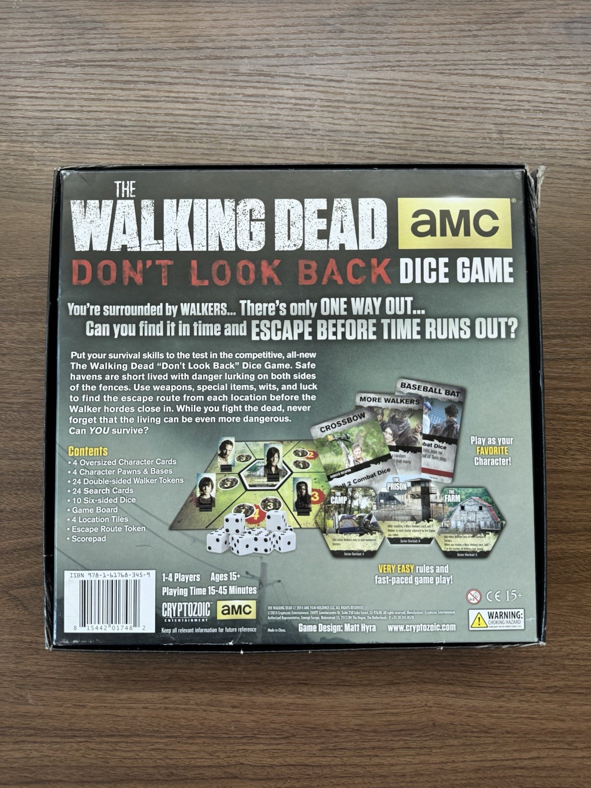The Walking Dead Don’t Look Back Dice Game Complete – Open Box New Never Used
