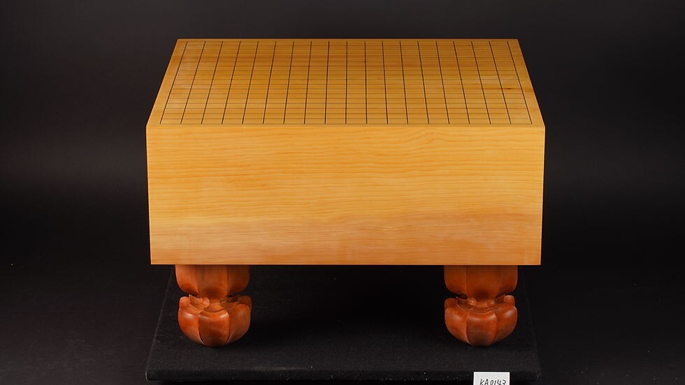 Japanese Goban IGO “HON-KAYA 本榧” Wooden Board 4 legs Thick 6.5 in With Box