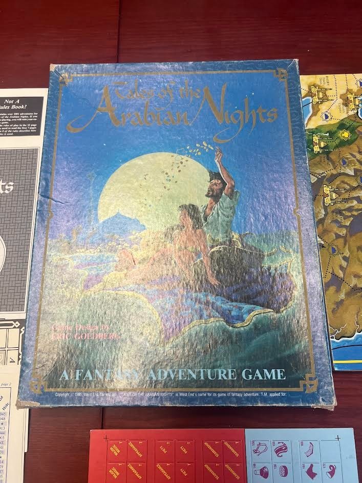 1985 West End Games “Tales of the Arabian Nights” Board Game UNPUNCHED