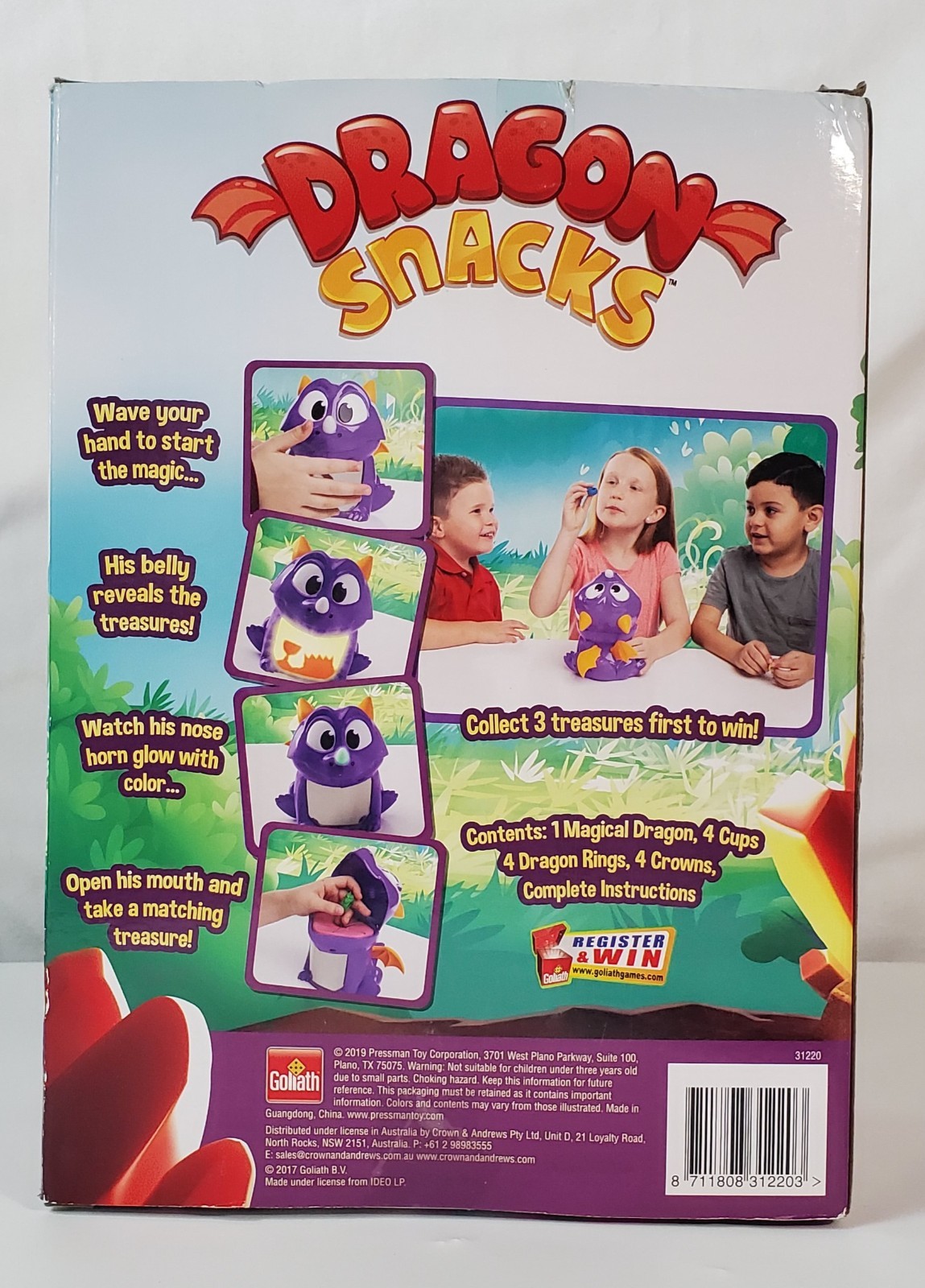 Goliath DRAGON SNACKS Find the Treasure Memory Game COMPLETE in BOX Works RARE