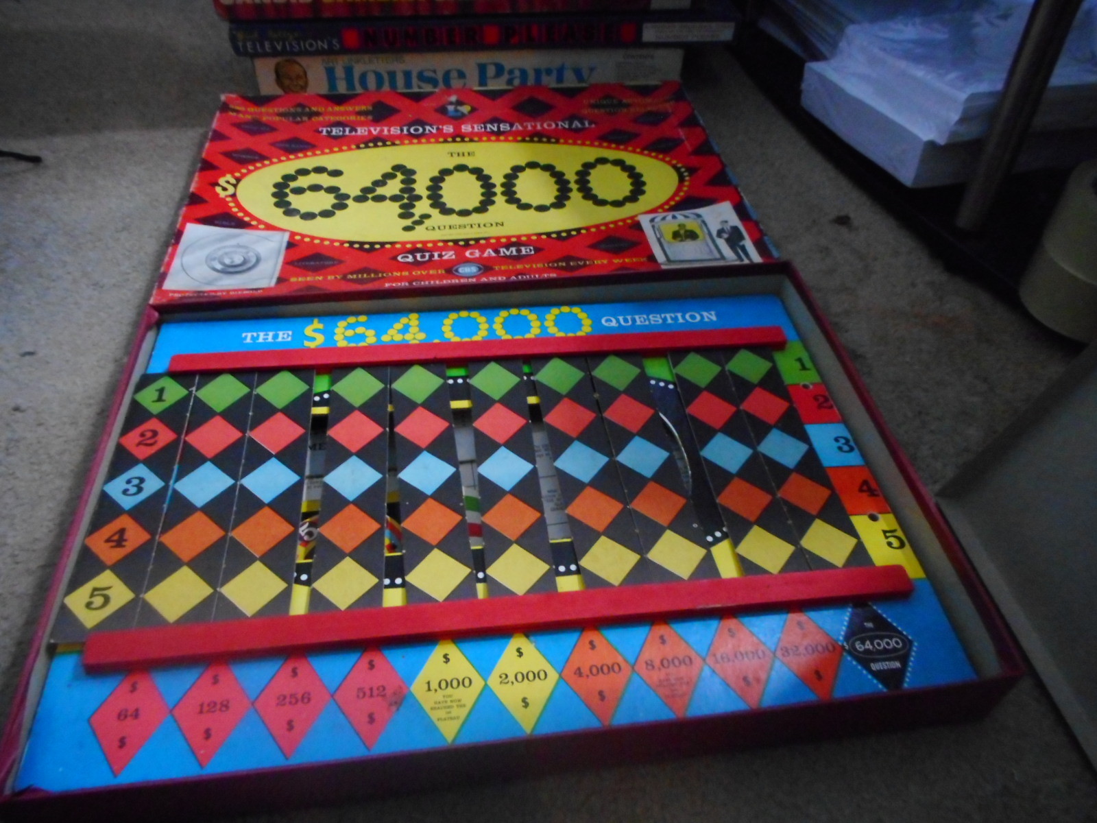 1955 $64,000 Question Quiz Board Game From Lowell Toy – s22
