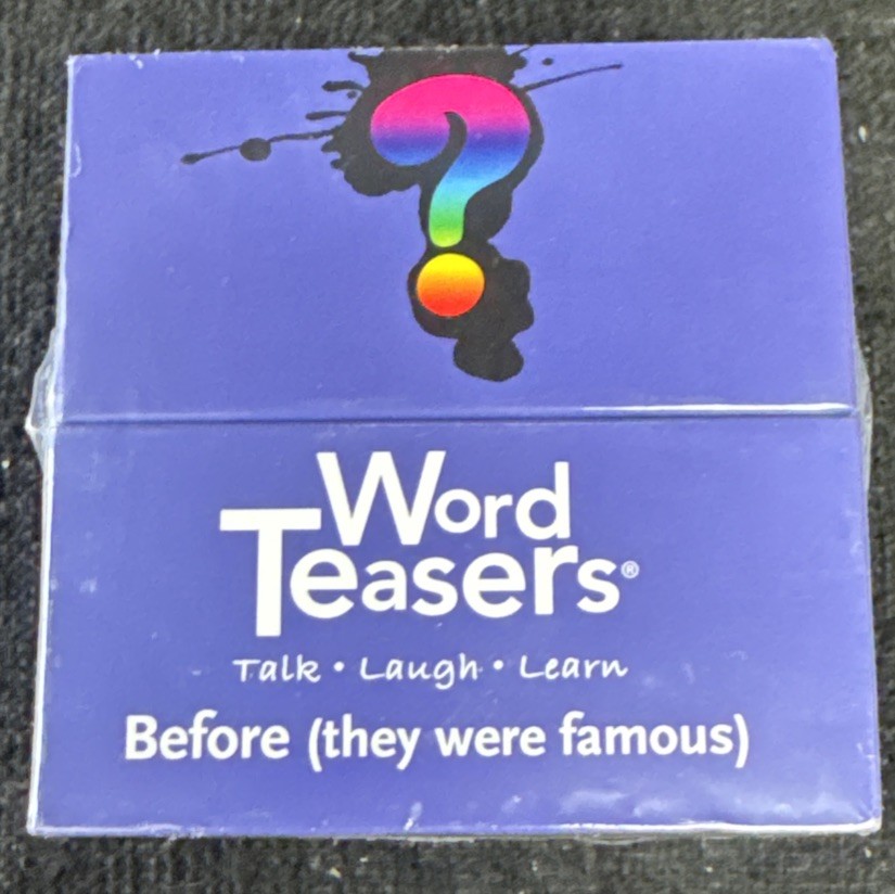 Word Teasers TRIVIA CARD Family Game — Before They Were Famous (Celebrities)