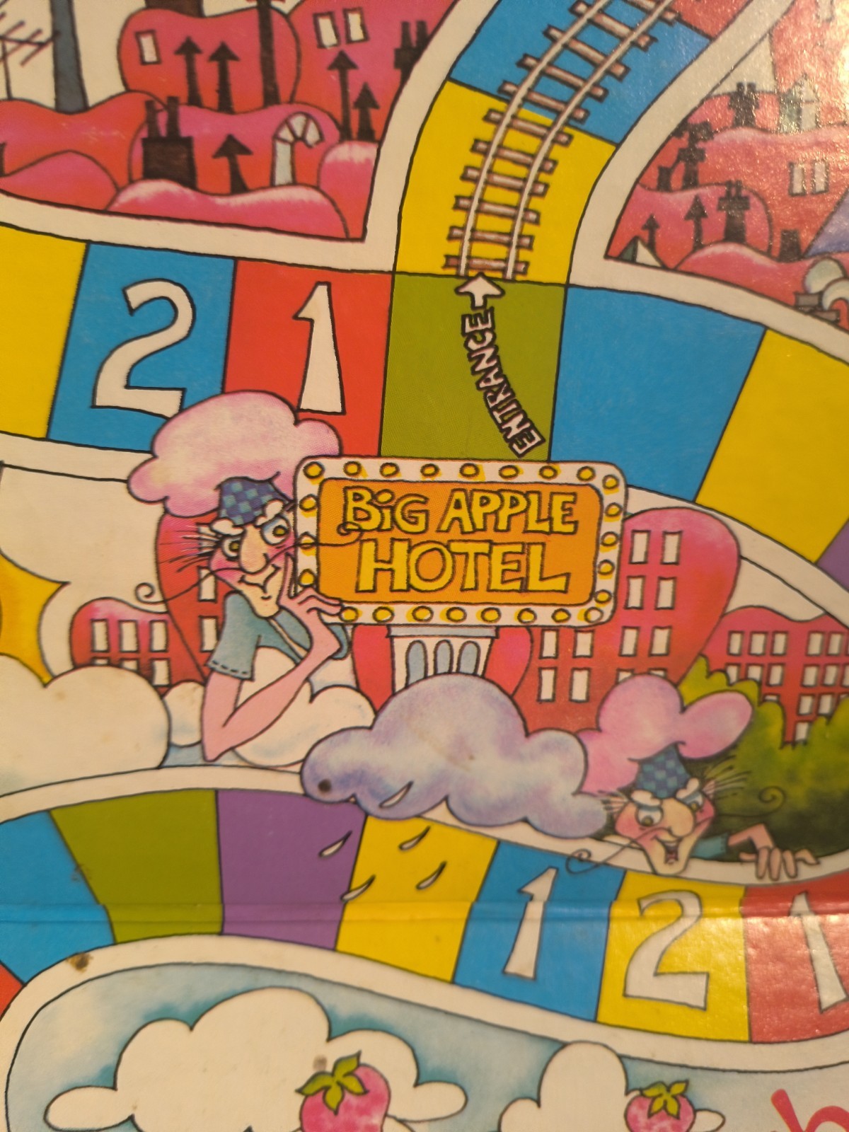 Strawberry Shortcake in Big Apple City Board Game 1981 Vtg. MISSING PAWN, READ