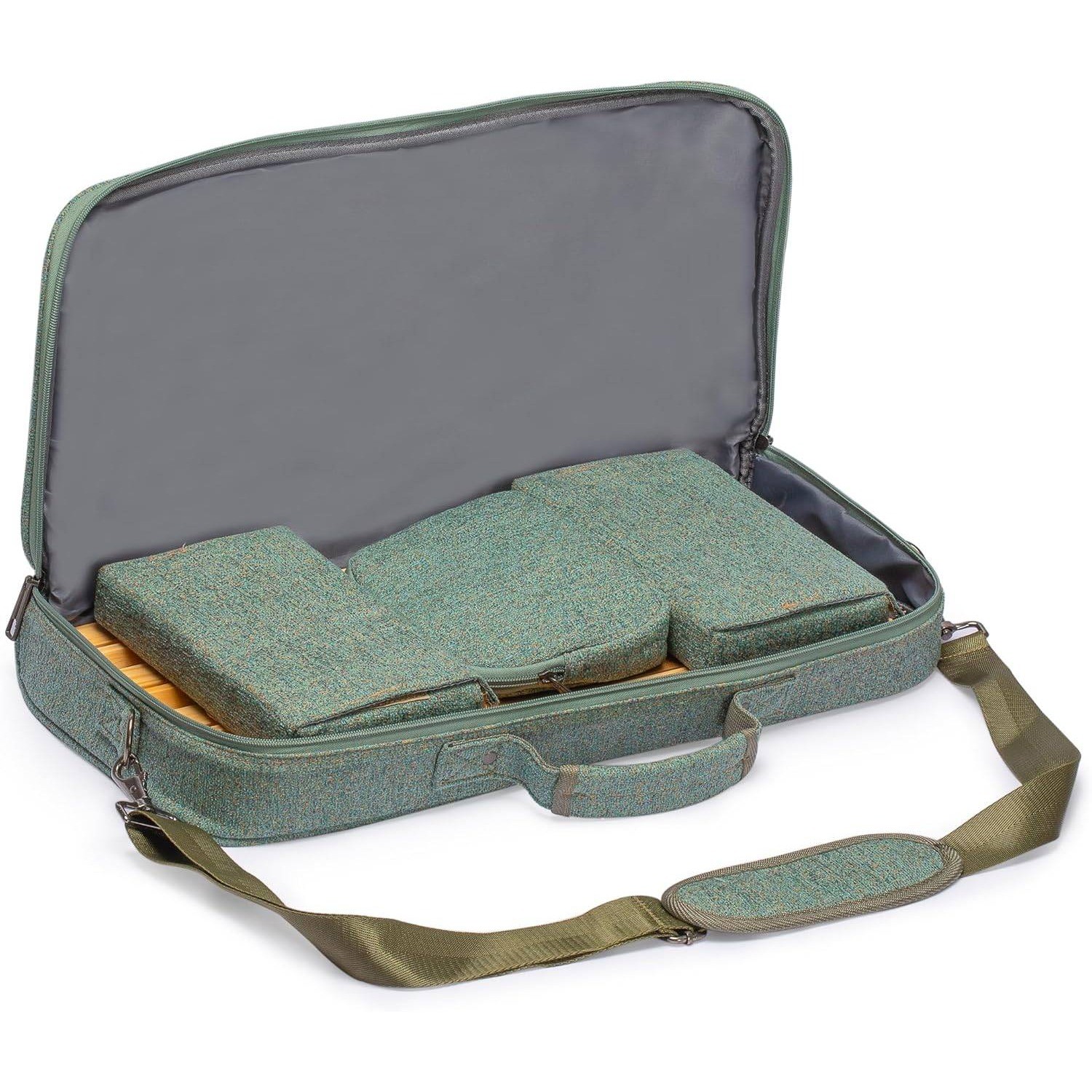 Yellow Mountain Imports American Mahjong Set Heather 166 Tiles Soft Case Racks
