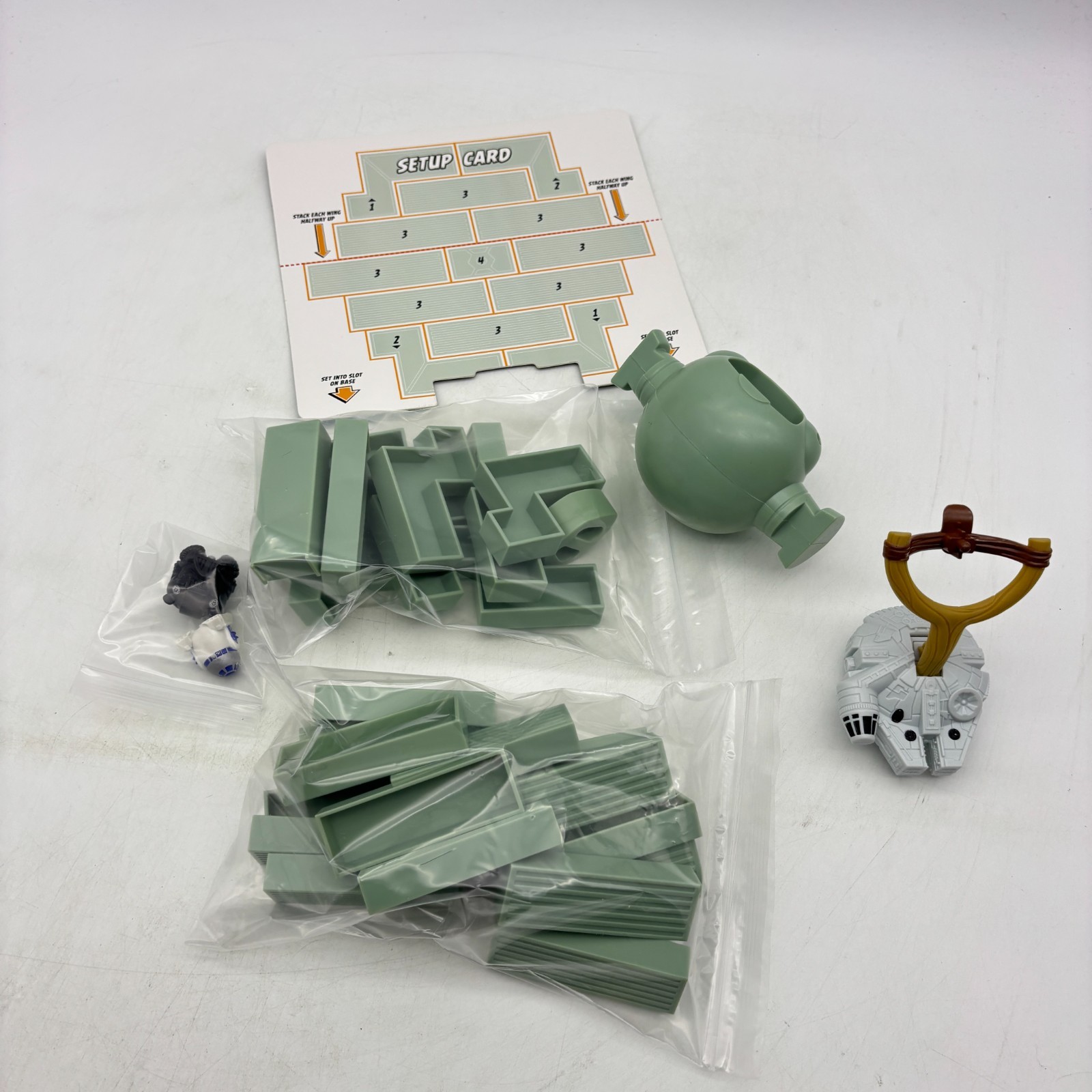 Angry Birds Star Wars Jenga Tie Fighter Game INCOMPLETE Hasbro Gaming 2013