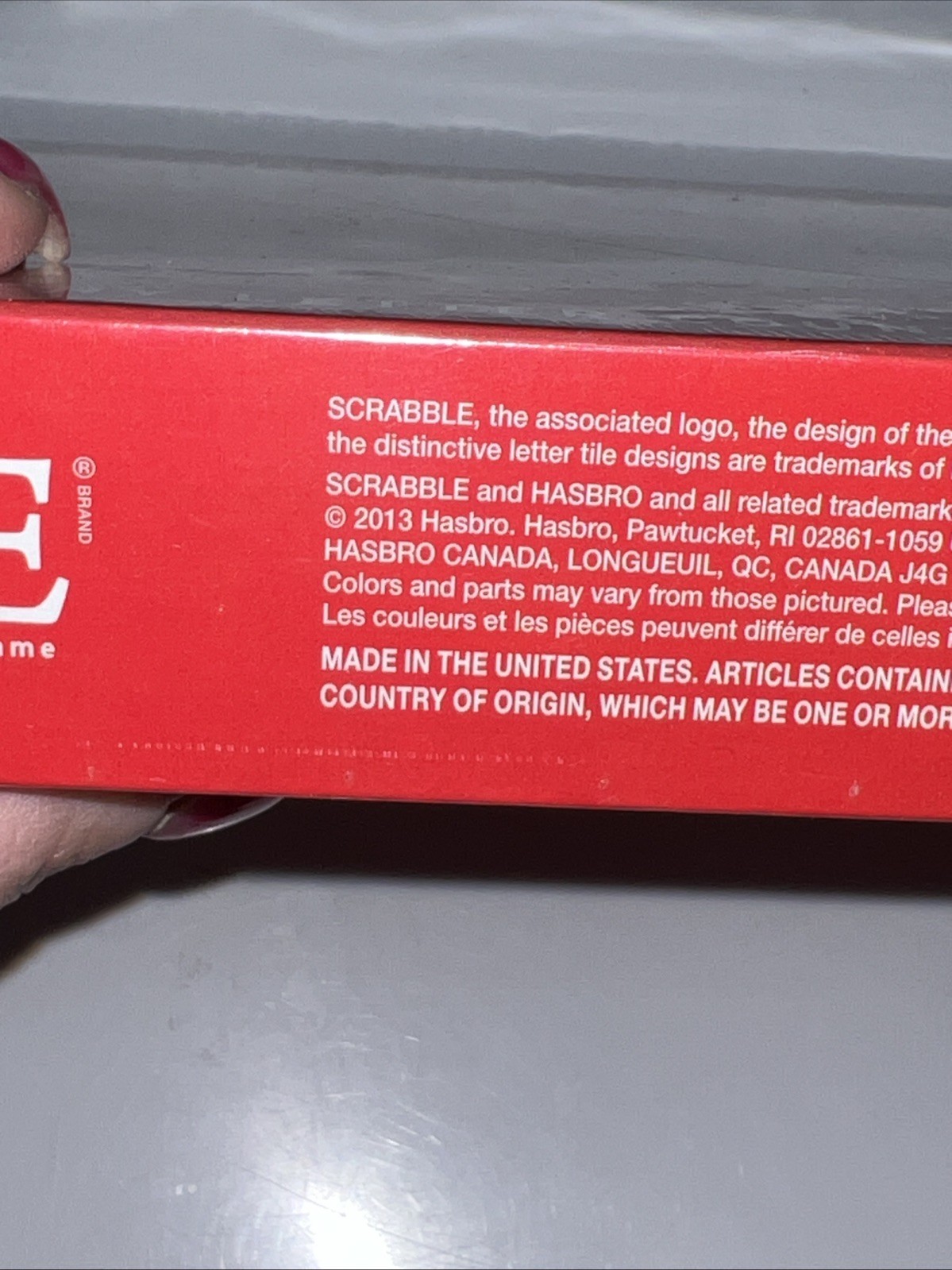 Scrabble Crossword Board Game Hasbro New 2013 Sealed Made In The USA Spelling