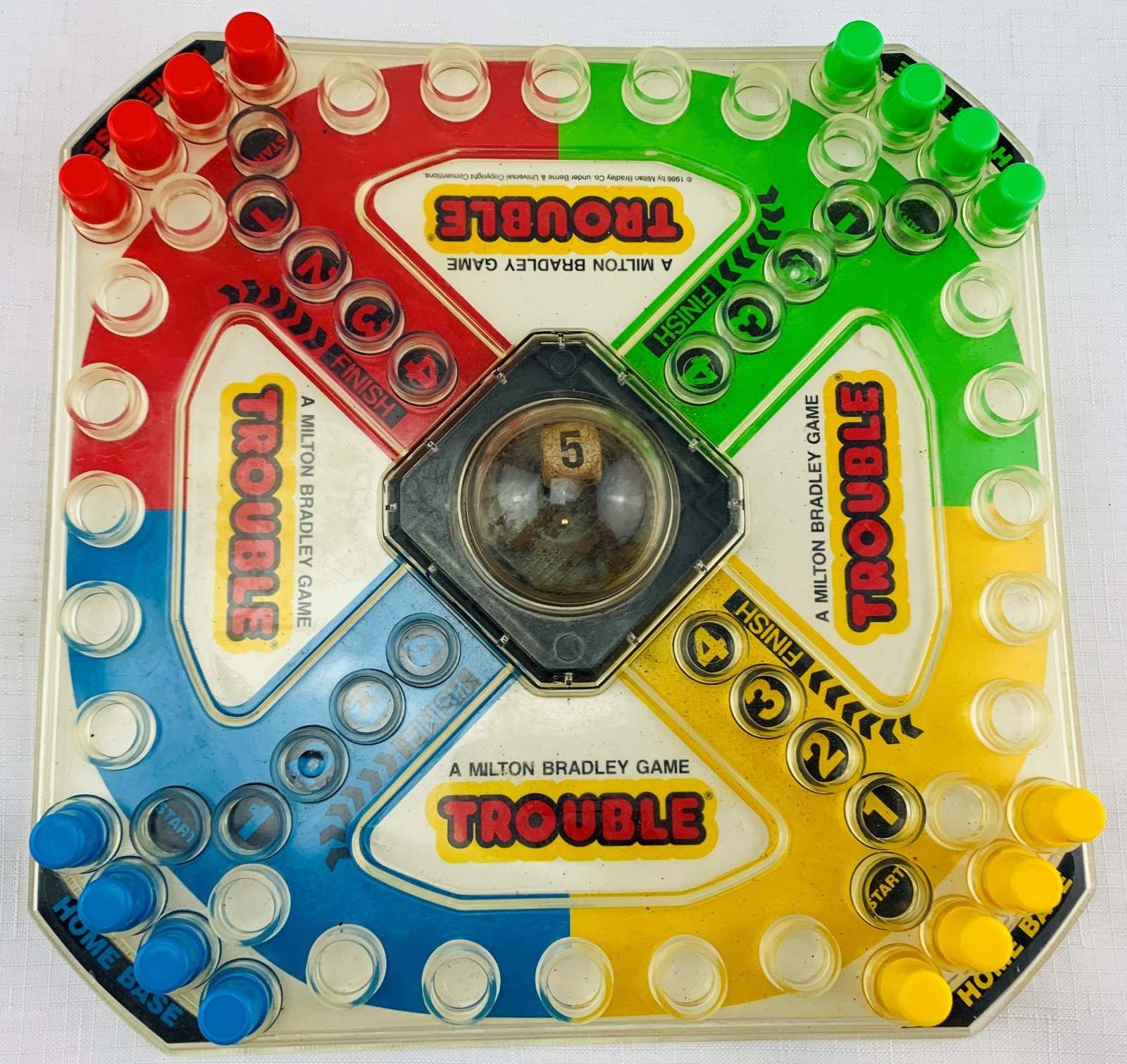 1986 Trouble Game by Milton Bradley Complete in Great Condition FREE SHIPPING