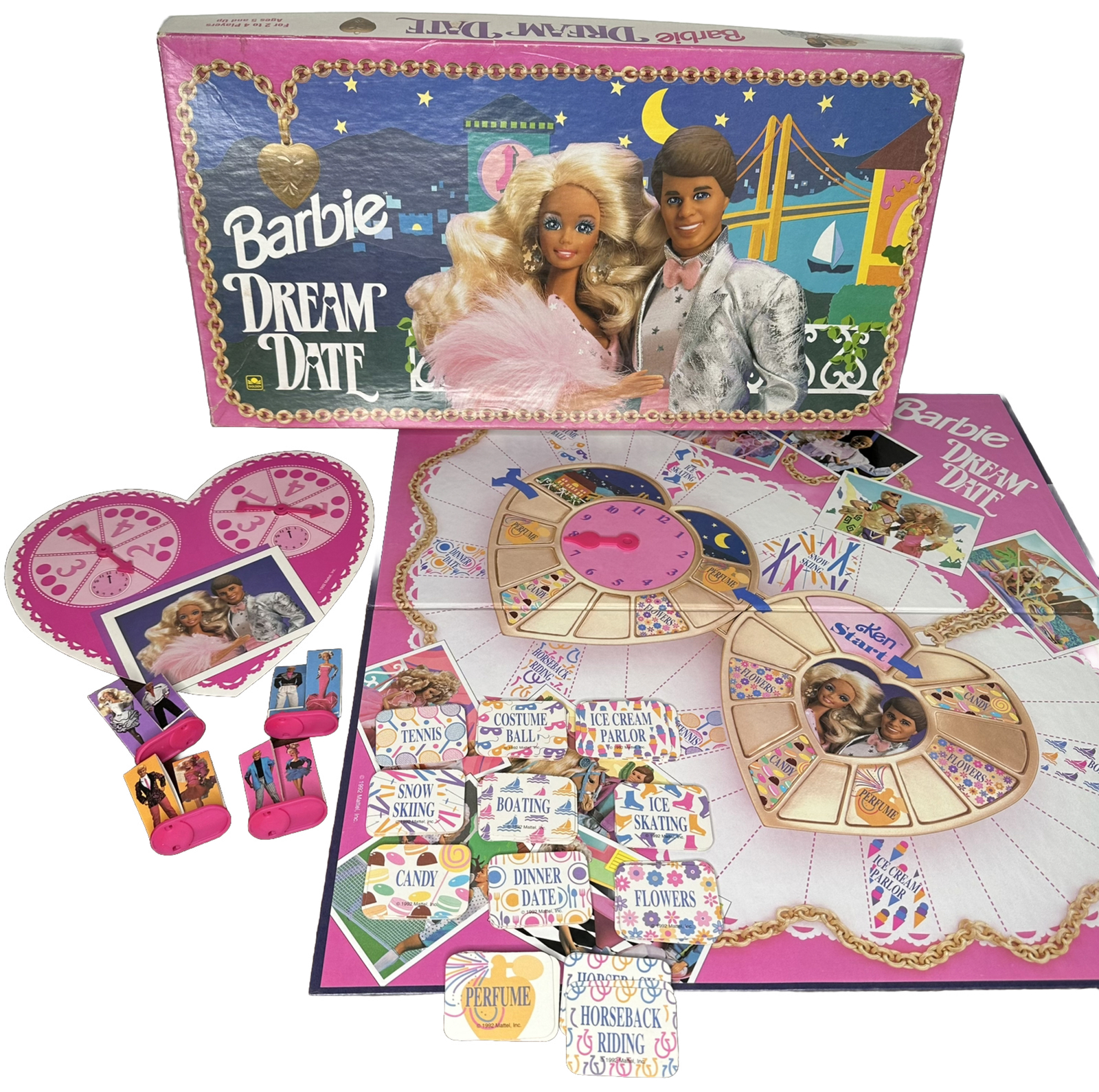 Vintage 1992 Mattel Barbie Dream Date Board Game Barbiecore Ken Kenergy Kenough
