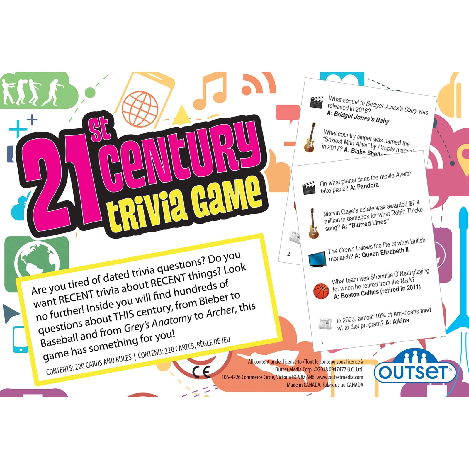 21st Century Trivia Game Fun Family Tabletop Game for Ages 12 and Up