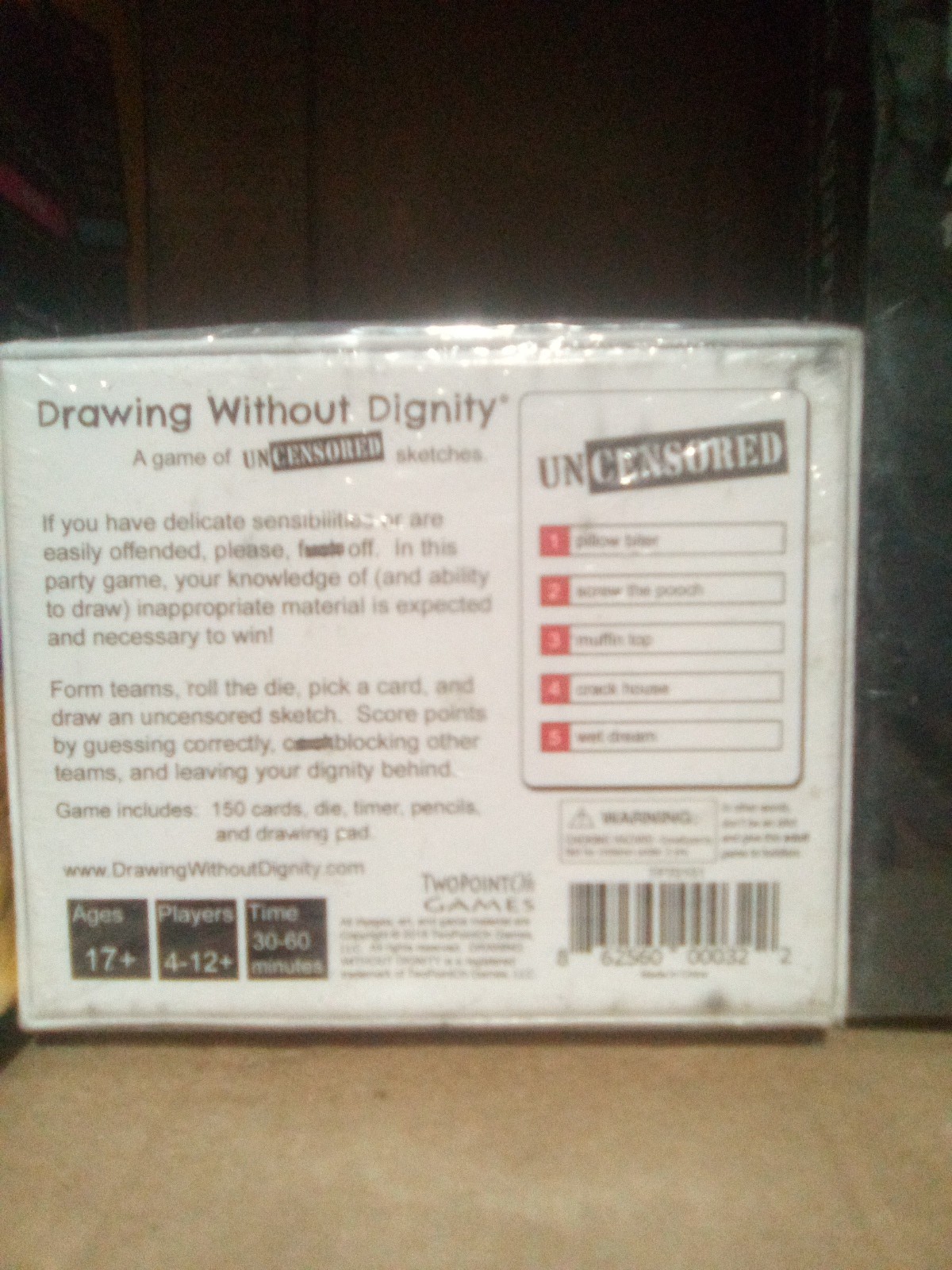 Drawing Without Dignity A Game of Uncensored Sketches Adult New Factory Sealed