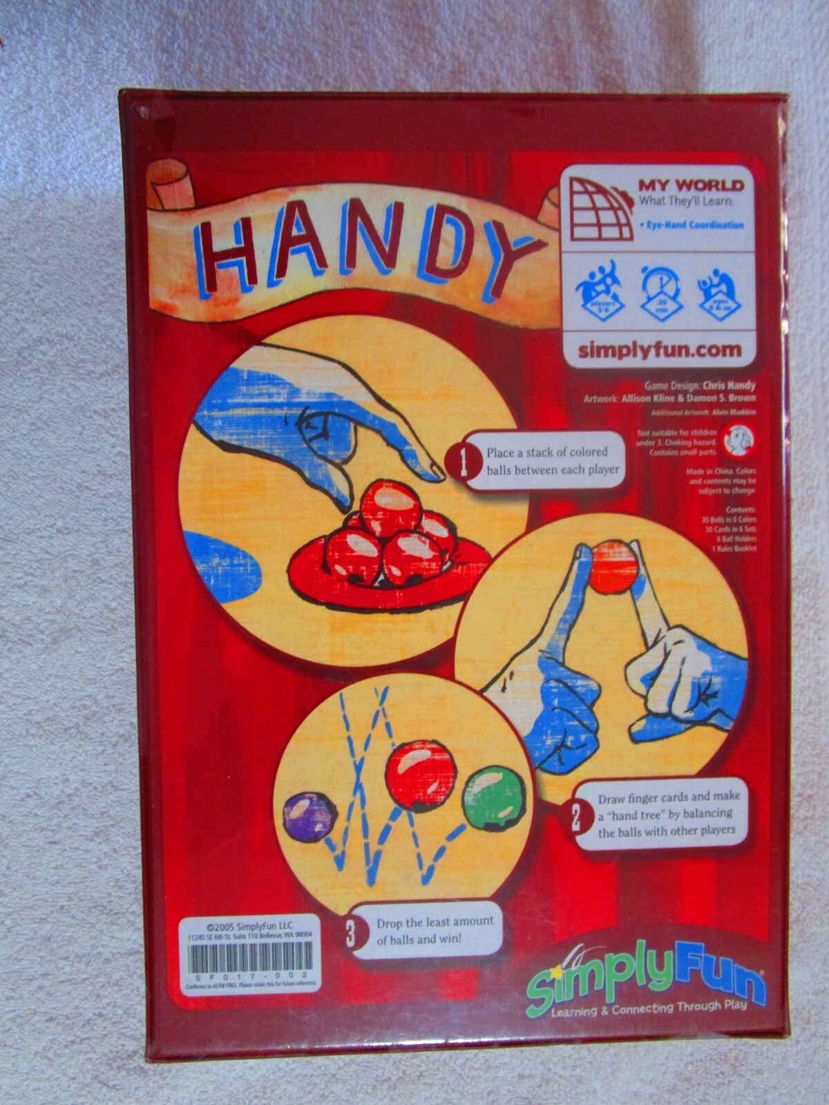 Handy: The Amazing Five Finger Frenzy Game (2005, Simply Fun Games)