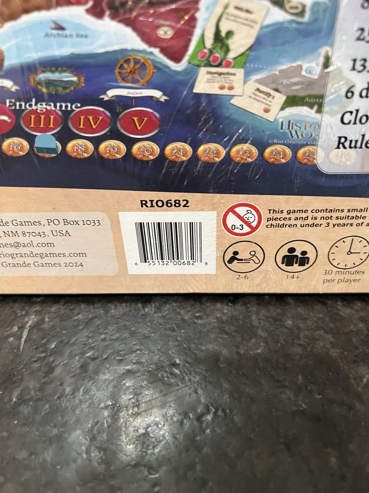 Rio Grande Boardgame History of the World Box SW (New)