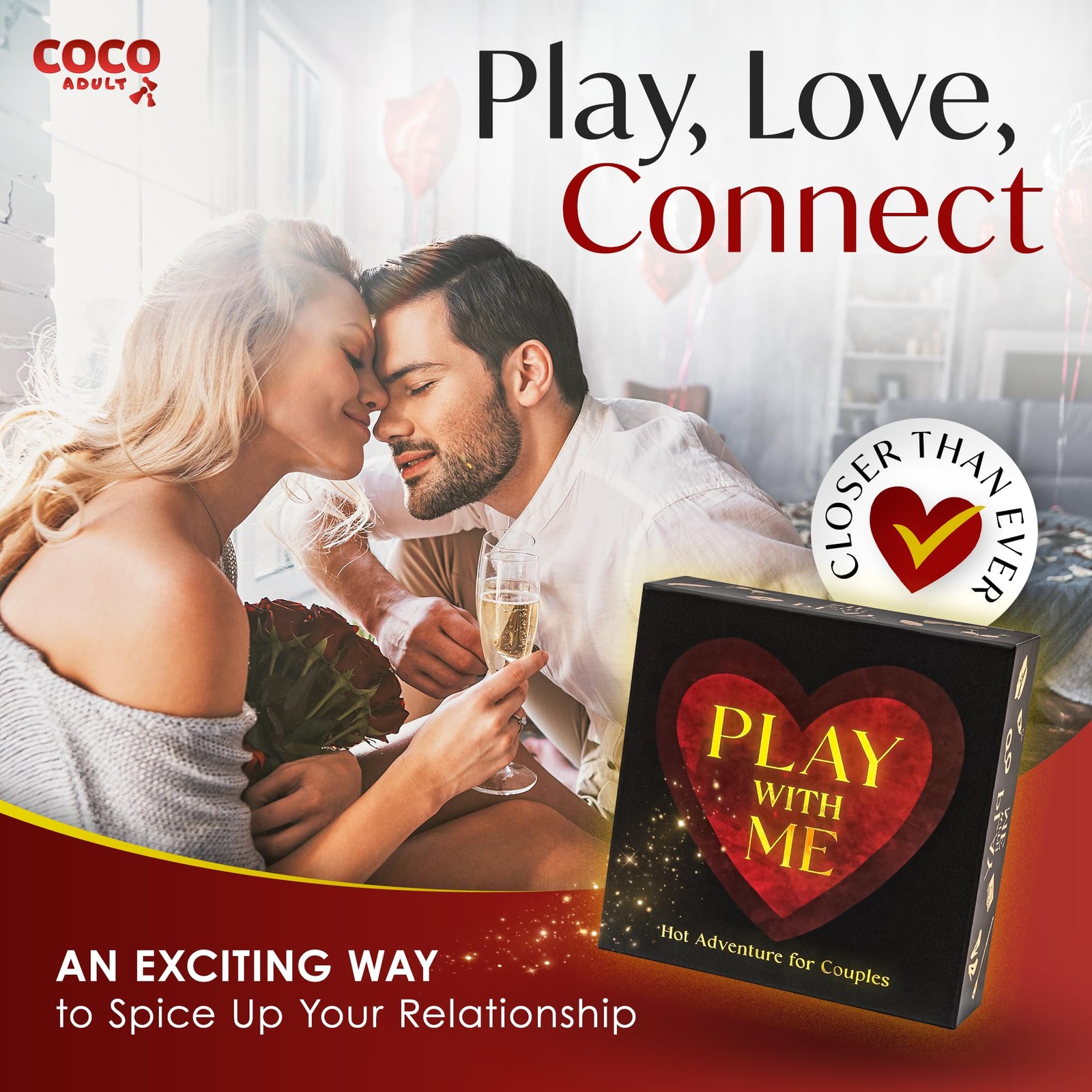 Romantic Couples Board Game – 300 Spicy Date Night Dares & Conversation Cards…
