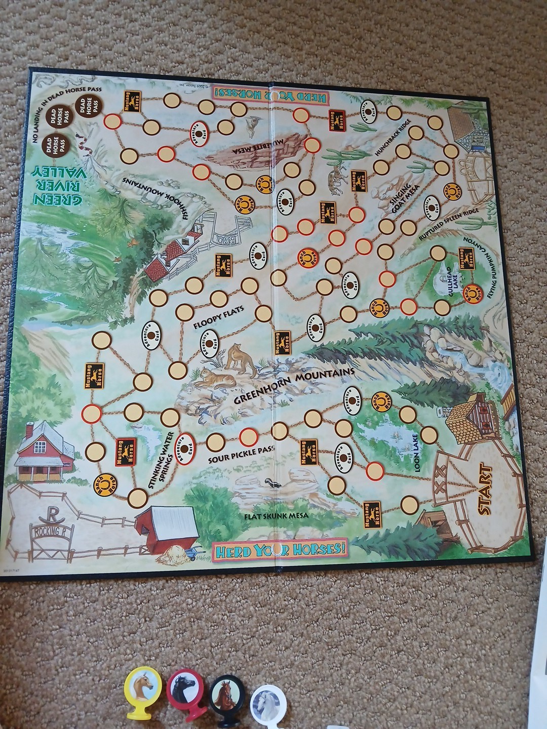 Herd Your Horses Wild Adventures Board Game (2009 Aristoplay, USA) Complete