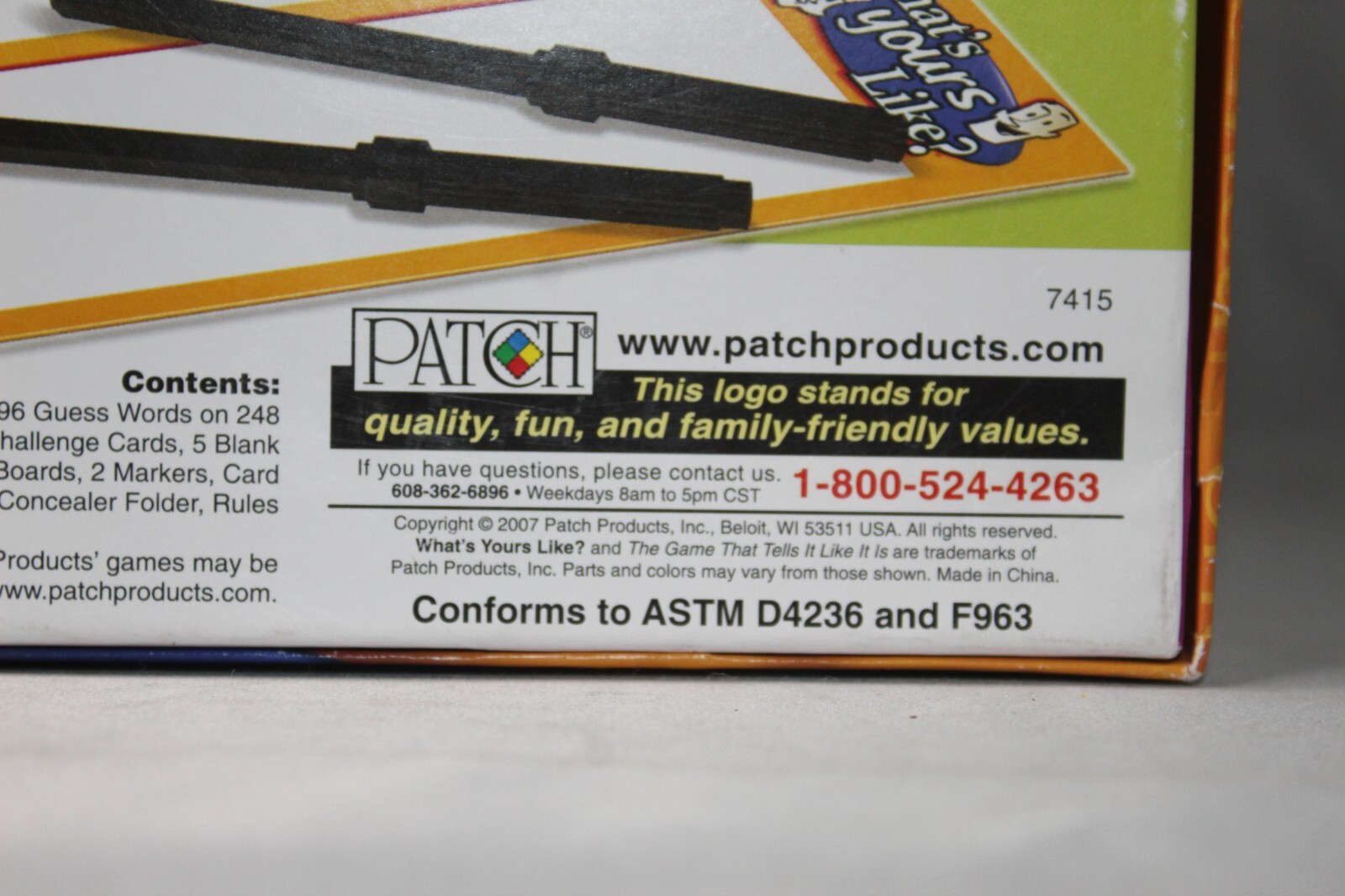 WHAT’S YOURS LIKE? Family GAME NIGHT & Party Board Card Game 2007 Patch Products