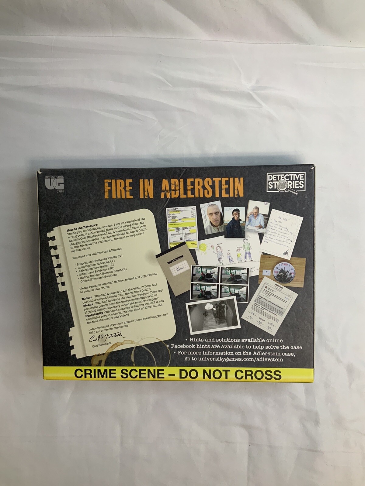 Murder Mystery Party Case Files Fire In Adlerstein University Games