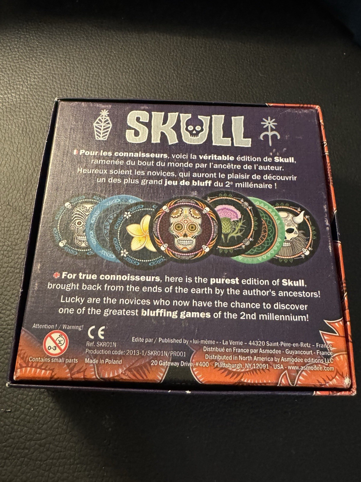 Skull Card Strategy Mystery Strategic Game 3-6 Players 14+ Party Game Family