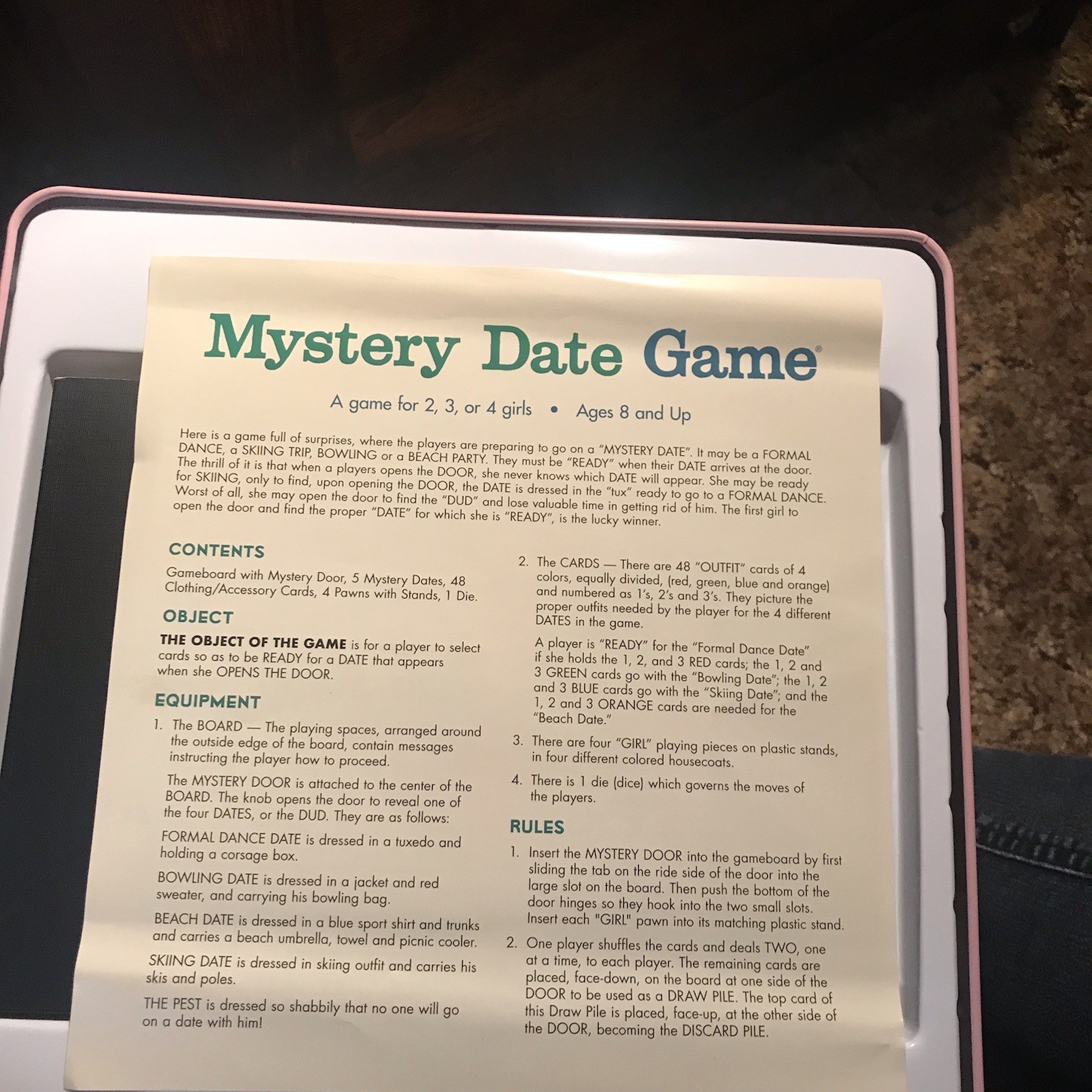 Mystery Date Game Nostalgia Edition