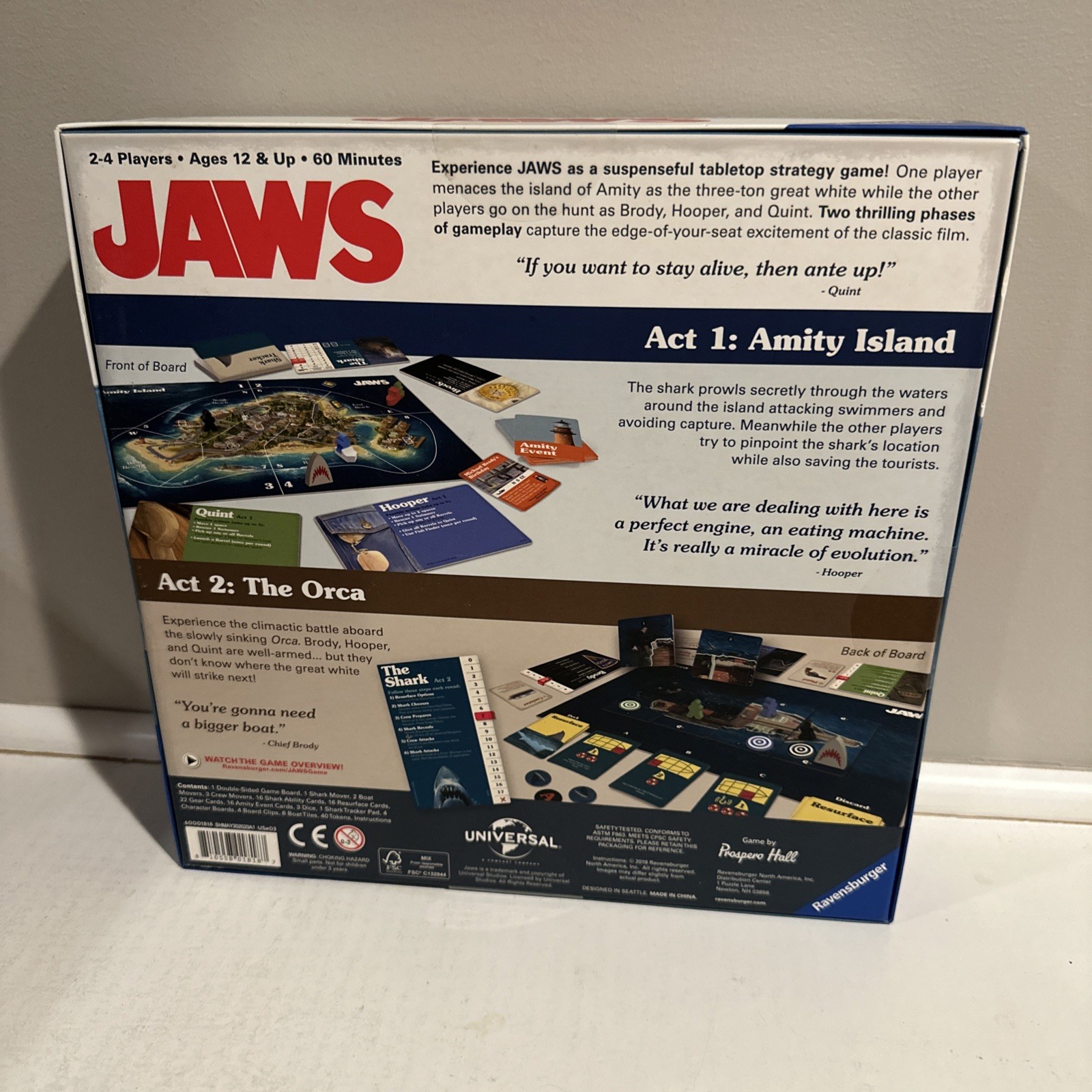 Ravensburger JAWS Board Game for Age 12 and Up – Strategy and Suspense NEW