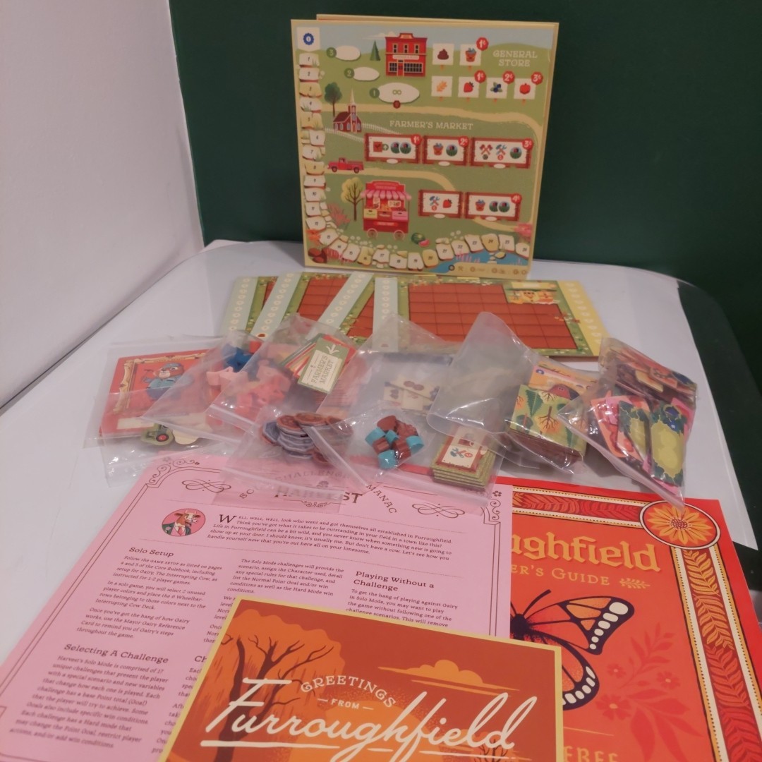Harvest Board Game Keymaster Games Farming & Animals Theme Complete Open Box