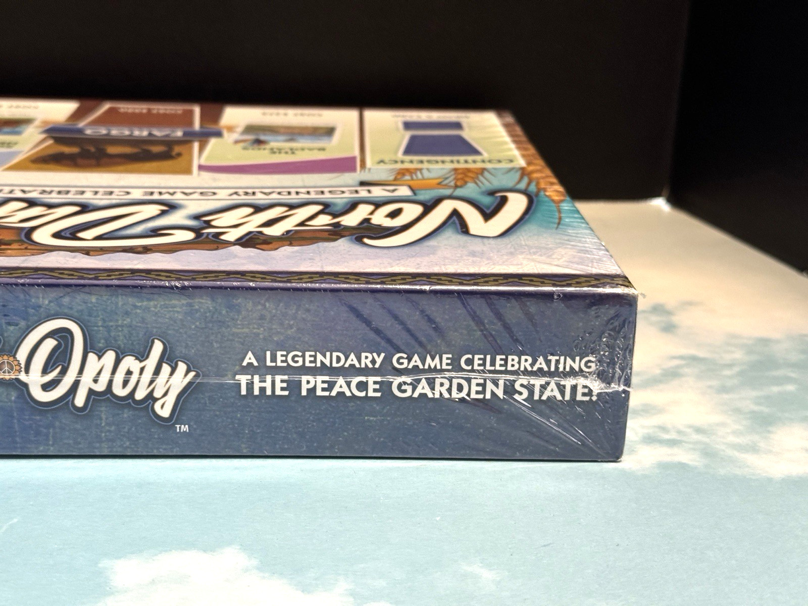 North Dakota-Opoly Monopoly style board Game Celebrating Peace Garden State NEW