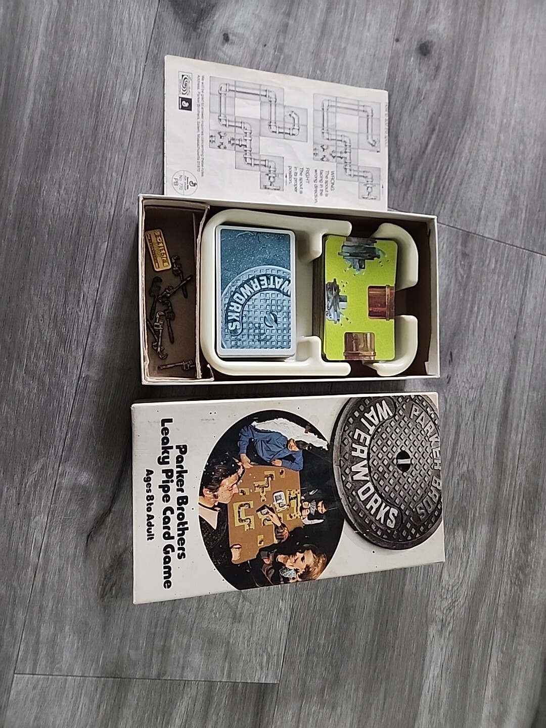 Waterworks Card Family Game Parker Brothers 1972 complete EUC Vintage
