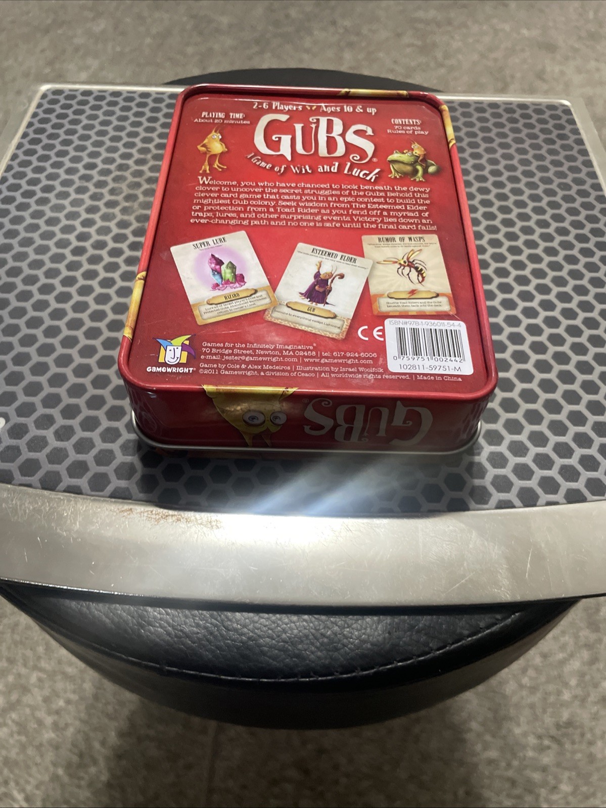 Gamewright: GUBS A Game of Wit and Luck (complete with tin case and sticker)