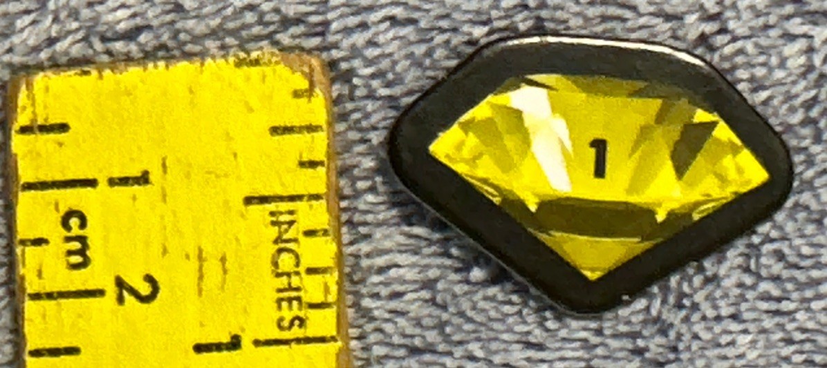Monopoly Sonic The Hedgehog 2018 Replacement Pieces YELLOW 1 CHAOS EMERALD TOKEN