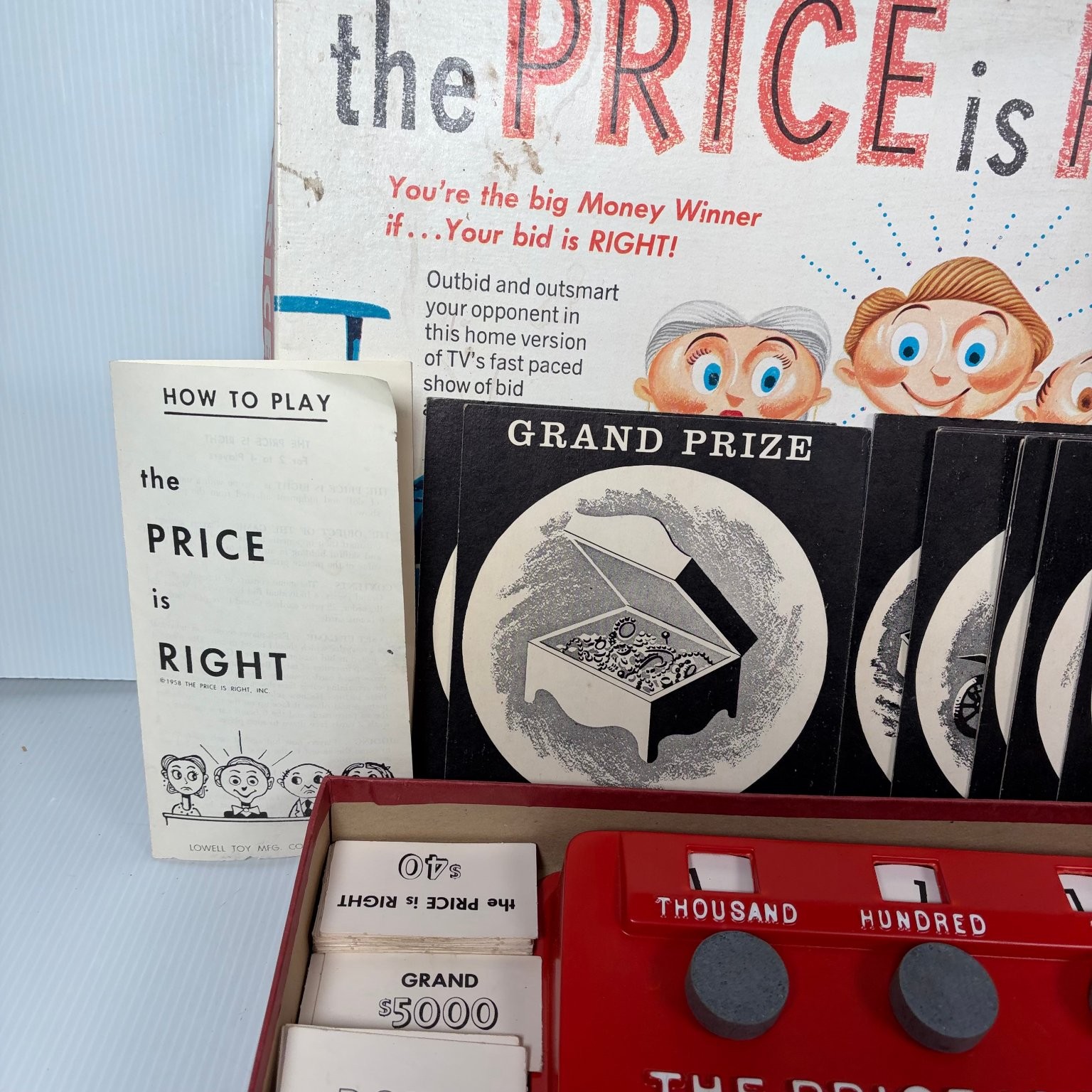 The Price is Right Lowell Toy Mfg. Board Game 2-4 Players 1950s Complete