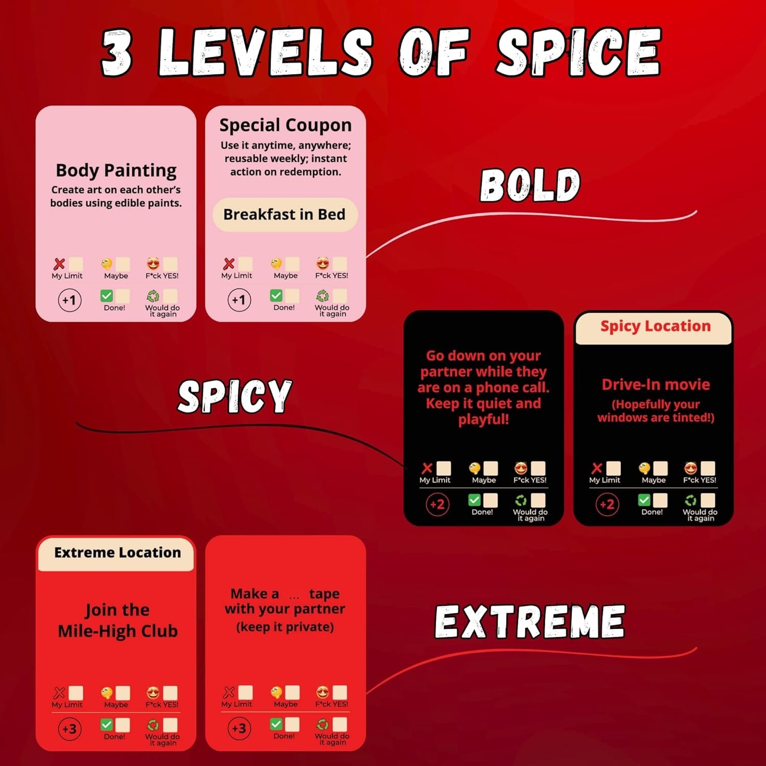 Anniversary & Valentine’s Gift: 100 Spicy Dares for Couples to Ignite Romance