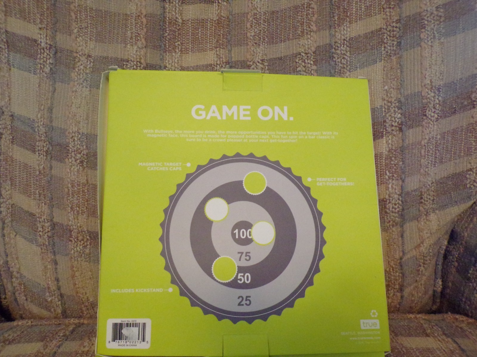 True Bullseye Tabletop Magnetic Bottle Cap Dart Board Game