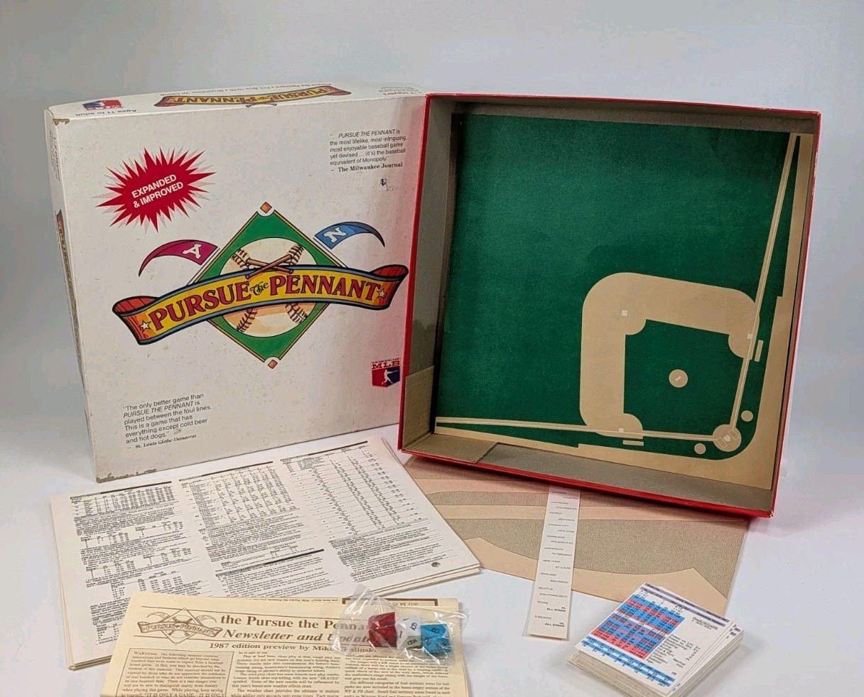 Pursue the Pennant Baseball Simulation Board Game 1987 Edition