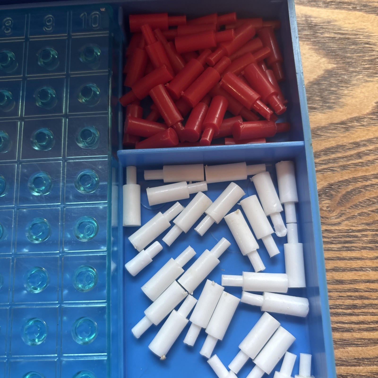 Vintage Battleship Replacement Parts Red & Blue Trays Board Pegs 8 Ships