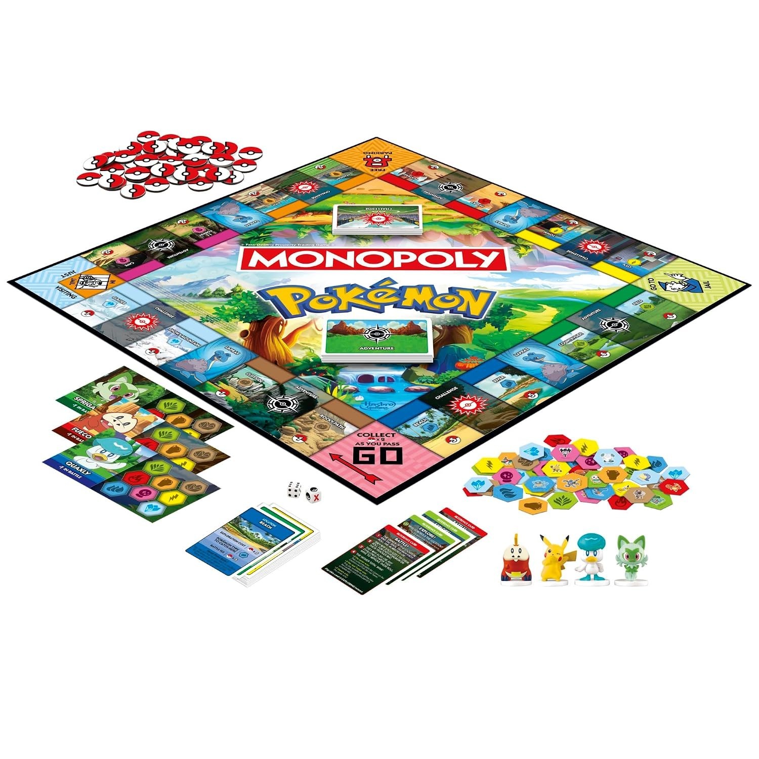 Monopoly Pokémon Edition Board Game Fun Family Games 2 to 4 Players