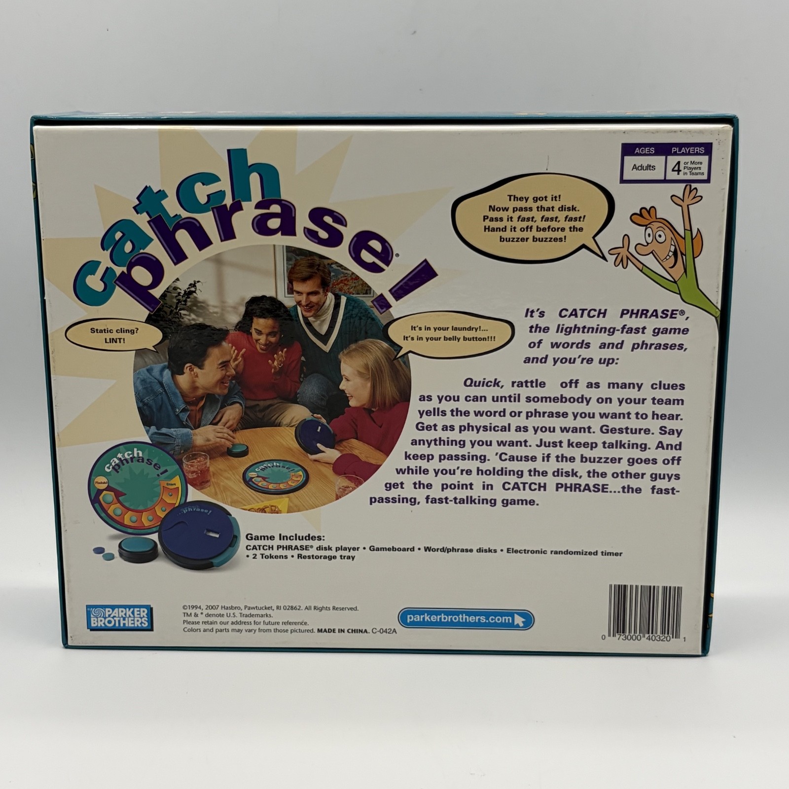VINTAGE Catch Phrase Game COMPLETE WORKS Parker Brothers 1994 90s Words