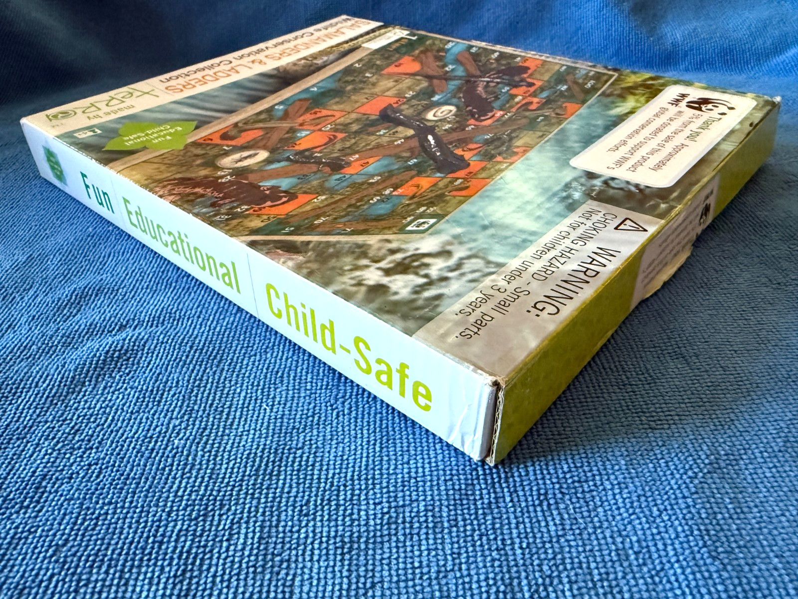 OOP SALAMANDERS (Snakes Chutes) AND LADDERS boardgame WOODEN BOARD game insects