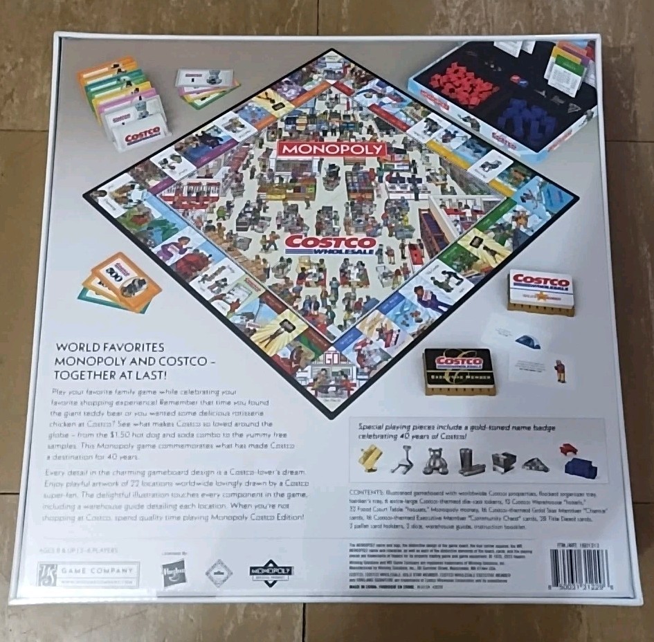 Monopoly Costco Wholesale COMPLETE WS Game Company 2023 Shopping Members